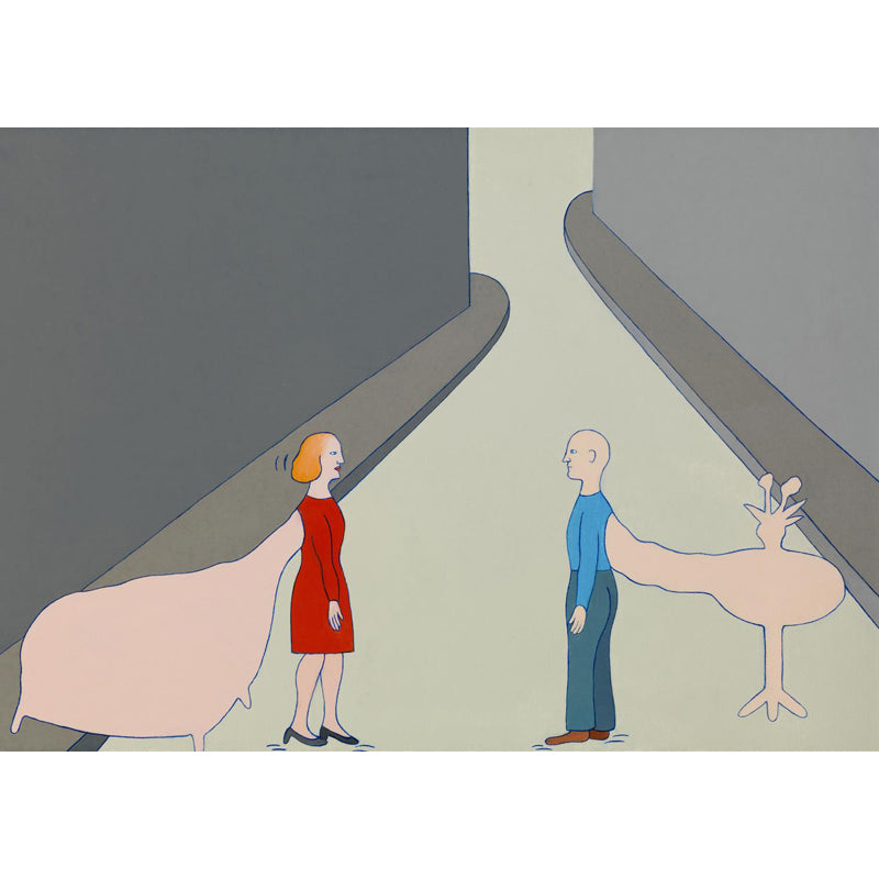 Frendorf | Nieuwe Figuratieve Weergave Muurbehang Hedendaagse Kunst Non-Woven Stof Wandbekleding