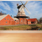 Ganzes Windmühlenblick Wandmural Tapete für Wanddekor zeitgenössisches Mädchenzimmer Wandkunst