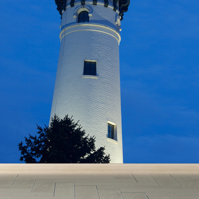 Ganzes Leuchtturm-Szenen-Wandgemälde für Wanddekoration Küsten-Mädchenzimmer Wandkunst