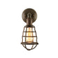 Frendorf | Rust Finish Mini Wandlamp mit Käfigschirm Antike Stil Eisen 1 Licht Bauernhaus Wandmontage Beleuchtung