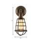 Frendorf | Rust Finish Mini Wandlamp mit Käfigschirm Antike Stil Eisen 1 Licht Bauernhaus Wandmontage Beleuchtung