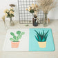 Frendorf | Casual Kids Teppich in Pink und Gelb Botanisches Kaktus Aloe Muster Teppich Polyester Rutschfester Teppich für das Kinderzimmer