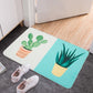 Frendorf | Lässiger Kinderteppich in Rosa und Gelb Botanisches Kaktus Aloe Muster Teppich Polyester Rutschfester Teppich für Kinderzimmer