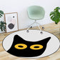 Grau Kinderzimmer Teppich Kinder Tier Katze Lustige Ausdruck Muster Teppich Polyester Fleckenresistenter Teppich