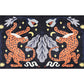 Frendorf | Uniek Kids Tapijt in Zwart en Wit Dieren Leopard Slang Bladeren Patroon Tapijt Polyester Vlekbestendig Vloerkleed voor Kinderkamer