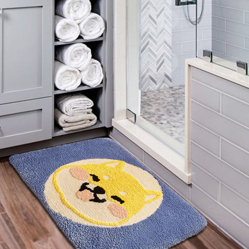 Frendorf | Groene Kinderkamer Tapijt Kids Dier Hond Cirkelpatroon Gebied Tapijt Polyester Antislip Achtergrond Vloerkleed