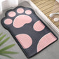 Frendorf | Kinderen Kinderkamer Onregelmatige Vloerkleed in Roze en Paars Dierpoot Strikprint Vloerkleed Polyester Antislip Onderkant Gebied Vloerkleed