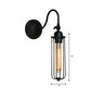 Frendorf | Schwarze Globe/Oval Käfig Wandmontage Licht mit Gooseneck Arm Retro-Stil Metall 1 Kopf Schlafzimmer Mini Wandleuchte