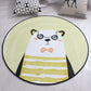 Frendorf | Stijlvol kinderkleed in geel en groen dierenpaard walvis panda patroon tapijt polyester antislip ondergrond vloerkleed voor babykamer