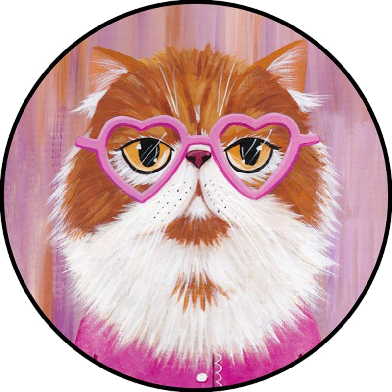 Frendorf | Casual Kids Teppich in Pink und Blau Tier Katze Muster Teppich Polyester Fleckenresistent Rutschfester Teppich für das Kinderzimmer