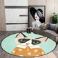 Frendorf | Casual Kids Teppich in Pink und Blau Tier Katze Muster Teppich Polyester Fleckenresistent Rutschfester Teppich für das Kinderzimmer
