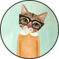 Frendorf | Casual Kids Teppich in Pink und Blau Tier Katze Muster Teppich Polyester Fleckenresistent Rutschfester Teppich für das Kinderzimmer