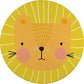 Frendorf | Roter und Gelber Kinderzimmer Teppich Kinder Tier Katze Bär Giraffe Muster Bereichsteppich Polyester Haustierfreundlicher waschbarer Teppich