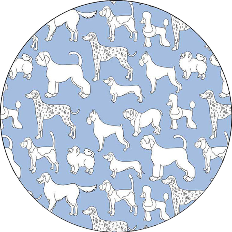 Frendorf | Geel en Roze Kinderkamer Tapijt Kinderen Dier Hond Watermeloen Blad Patroon Vloerkleed Polyester Wasbaar Tapijt