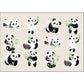 Frendorf | Ivoor Kinderkamer Tapijt Kinderen Dier Panda Vogel Patroon Gebied Tapijt Polyester Antislip Machine Wasbaar Vloerkleed