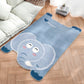 Frendorf | Uniek Kinderen Onregelmatig Tapijt in Wit en Roze Dieren Leeuw Panda Patroon Tapijt Polyester Antislip Vloerkleed voor Kinderen Kamer