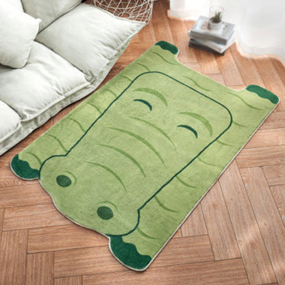Frendorf | Uniek Kinderen Onregelmatig Tapijt in Wit en Roze Dieren Leeuw Panda Patroon Tapijt Polyester Antislip Vloerkleed voor Kinderen Kamer