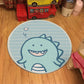 Frendorf | Eunique Kids Tapijt in Groene Dier Dinosaur Stripe Hart Patroon Tapijt Polyester Antislip Vloerkleed voor Kinderkamer