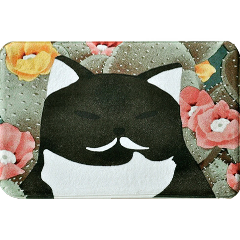 Frendorf | Kinderen Kinderkamer Tapijt in Roze en Geel Dieren Katten Bloem Motief Tapijt Polyester Antislip Rug Area Tapijt