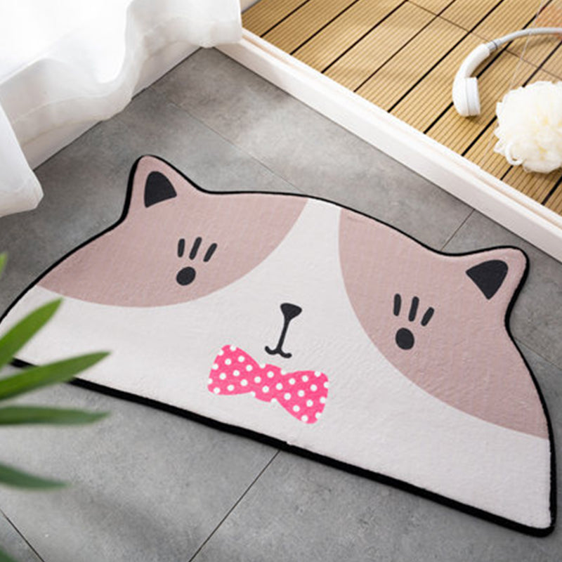 Frendorf | Kinderen Kinderkamer Onregelmatige Vloerkleed in Roze en Oranje Dieren Tijger Leeuw Konijn Print Vloerkleed Polyester Vlekbestendige Area Vloerkleed