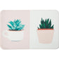 Frendorf | Groen en roze kinderkamer tapijt Kids Botanical Leaf Potted Plants patroon vloerkleed polyester huisdiervriendelijk tapijt