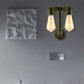 Frendorf | 2 Lichten Wandverlichting met Pijp en Open Gloeilamp Metaal Magazijnstijl Badkamer Wandlamp in Brons/Zwart