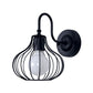 1 Licht Zwiebel Wand Sconces Beleuchtung Loft Stil Schwarz/Weiß Metallic Mini Wand Beleuchtung mit Schwanenhalsarm für Schlafzimmer