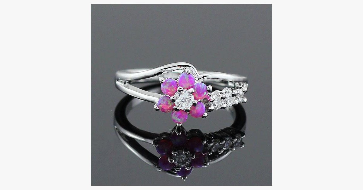 Frendorf | Blumen Feuer Opal Ring