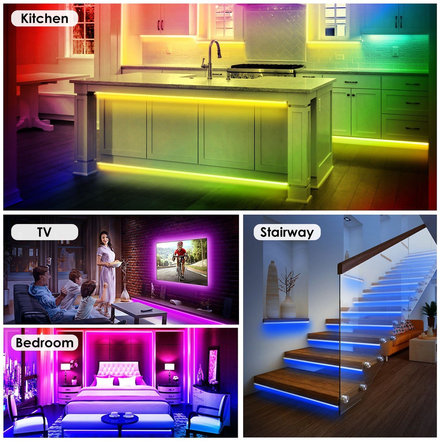 Frendorf | 16,4 Fuß 150 LEDs RGB Farbwechselnde Lampe