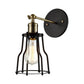 Frendorf | 1 Glühbirne Eisen Wand Sconce Beleuchtung Bauernhaus Messing/gealterte Messing Käfig Schirm Esszimmer Verstellbare Wandbeleuchtung