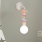 Weiße Ball-Wandlampe Licht Cartoon 1 Kopf Milchglas Wandbeleuchtung mit Elefant/Hirsch/Einhorn Deko