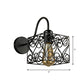 Frendorf | Metalen Vierkante/Ruit Kooi Wandverlichting Vintage Industrieel 1 Hoofd Restaurant Wandlamp Verlichting in Zwart