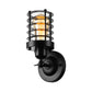 Frendorf | Gegoten IJzeren Cilinder Wandlamp met Kooi Schaduw Industrieel 1 Kop Binnen Wandmontage Licht in Roest/Zwarte Afwerking