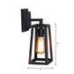 Frendorf | 1 Glühbirne Trapezförmige Käfig Wandlampe Industriell Stilvolles Matt Schwarz Metall Wandmontage Licht für Wohnzimmer