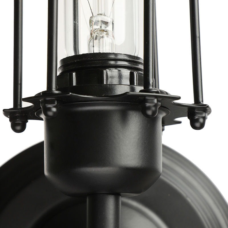 Frendorf | 2 Lichter Röhrenkäfig Wandbeleuchtung mit linearem Design Industriestil Rost/schwarz Metallische Wandlampe für Flur