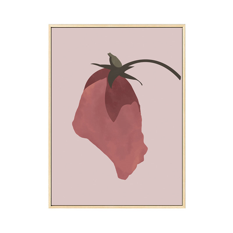 Frendorf | Nordic Blossom Wandkunst Leinwand Texturiertes rotes Gemälde für das Wohnzimmer (Mehrere Größenoptionen)