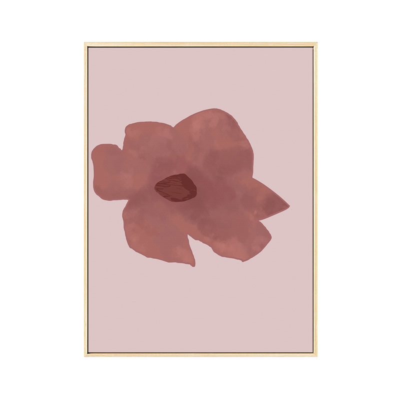 Frendorf | Nordic Blossom Wandkunst Leinwand Texturiertes rotes Gemälde für das Wohnzimmer (Mehrere Größenoptionen)