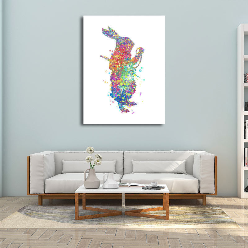 Frendorf | Kids Style Tänzer Leinwandkunst Mehrfarbige Texturierte Wanddekoration für das Wohnzimmer