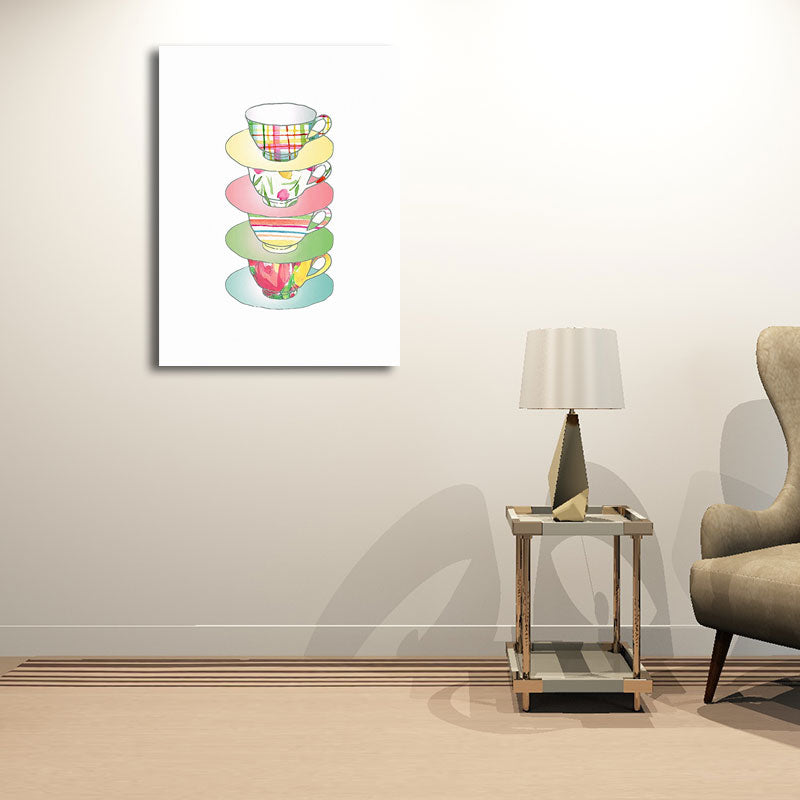 Frendorf | Blaue Utensilien Leinwandkunst Küchenware Nordic Texturierte Wanddekoration für das Esszimmer