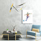 Frendorf | Aquarell Fußball Trainings Wandkunst Blau-Lila Moderner Stil Leinwand für das Jungenzimmer