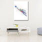Frendorf | Aquarell Fußball Trainings Wandkunst Blau-Lila Moderner Stil Leinwand für das Jungenzimmer