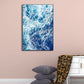 Frendorf | Blaue Ozean Spindrift Leinwand Kunst Seascape Modernistische Texturierte Wanddekoration für Zuhause