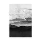 Frendorf | Cloudy Mountain View Canvas Art Asiatische Texturierte Wanddekoration in Schwarz für Wohnzimmer
