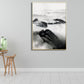 Frendorf | Cloudy Mountain View Canvas Art Asiatische Texturierte Wanddekoration in Schwarz für Wohnzimmer