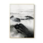 Frendorf | Cloudy Mountain View Canvas Art Asiatische Texturierte Wanddekoration in Schwarz für Wohnzimmer