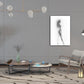 Frendorf | Moderne Creatieve Canvas in Grijze Schaduw van Sexy Vrouw op het Frosted Glas Wandkunst voor Kamer