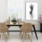 Frendorf | Moderne Creatieve Canvas in Grijze Schaduw van Sexy Vrouw op het Frosted Glas Wandkunst voor Kamer