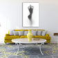 Frendorf | Moderne Creatieve Canvas in Grijze Schaduw van Sexy Vrouw op het Frosted Glas Wandkunst voor Kamer