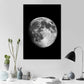 Schwarzer Astronaut und Mond Kunstdruck Astronomie Kinder Strukturiertes Wanddekor für das Schlafzimmer