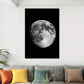 Schwarzer Astronaut und Mond Kunstdruck Astronomie Kinder Strukturiertes Wanddekor für das Schlafzimmer